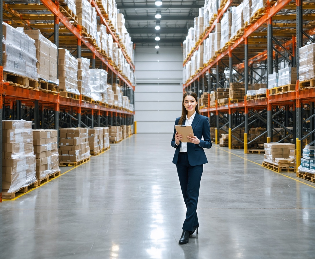 Moderný logistický sklad s organizovanými procesmi