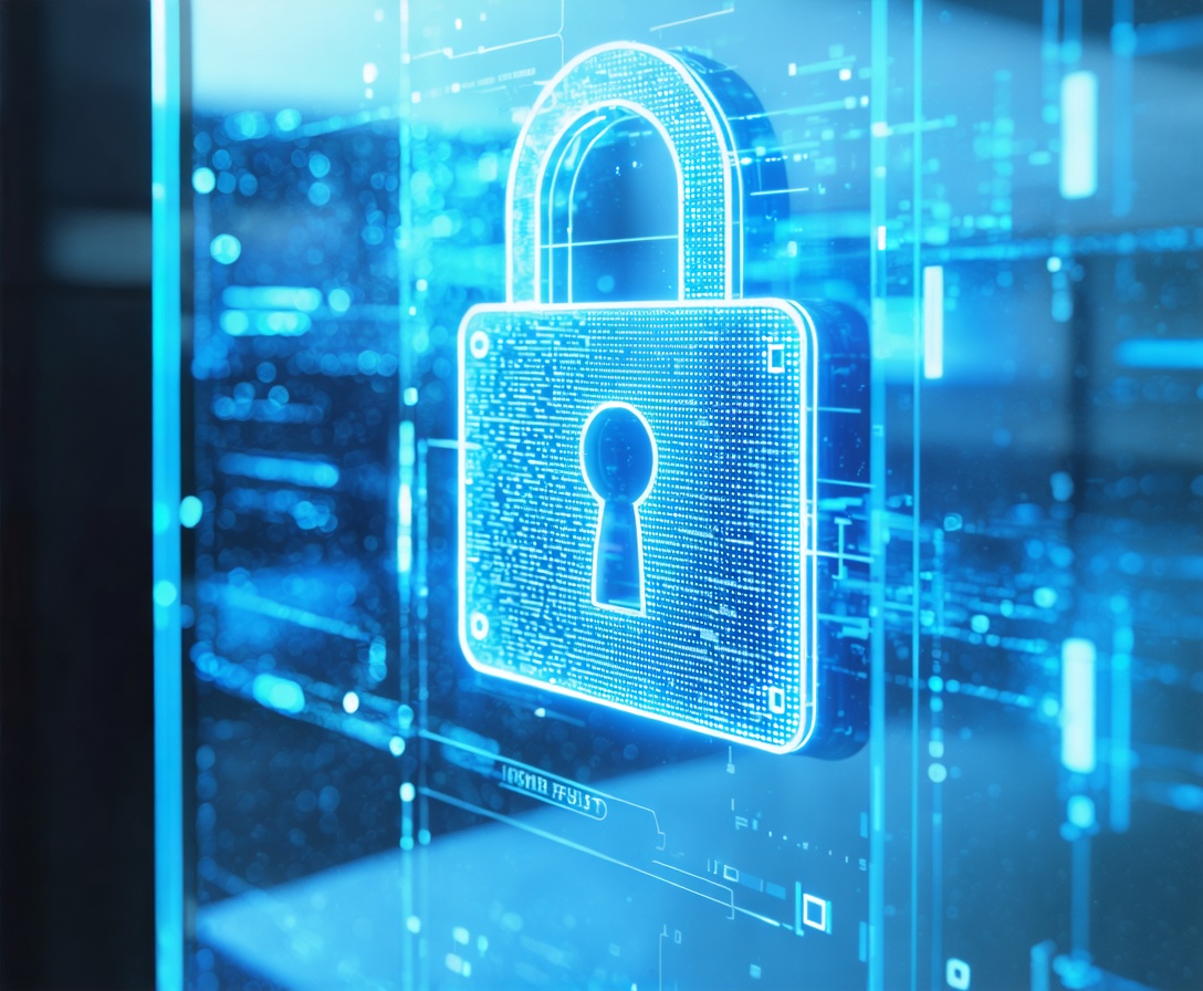 Abstraktný detail technologického povrchu symbolizujúci bezpečnosť